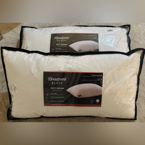 🎉LAST CHANCE🎉2PC BEAUTYREST BLACK Luxurious Down And Feather Blend Pillows - Picture 6 of 12